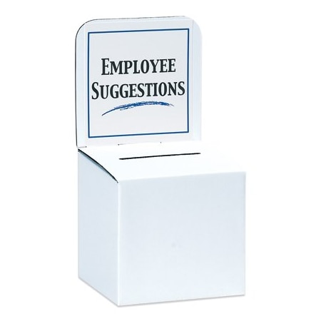Bsc Preferred 10 x 10 x 9-10'' White Ballot Box, 10PK MBALLOT